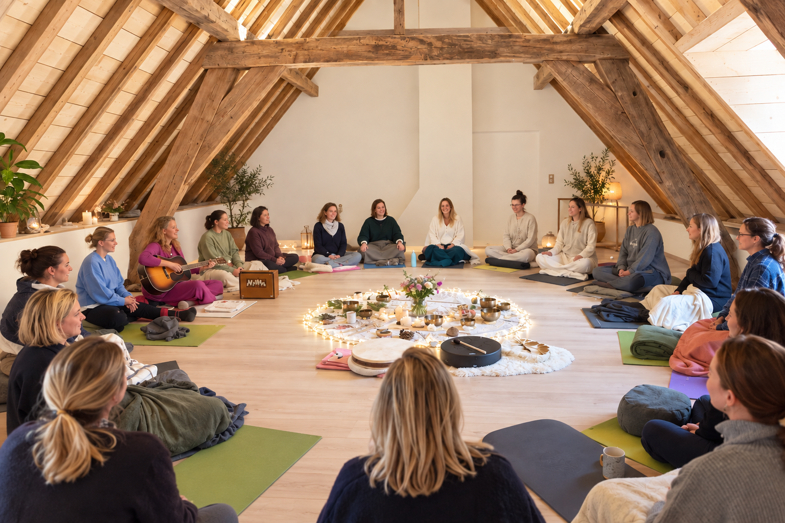 Cercle de participantes lors d'une journée One Day Retreat